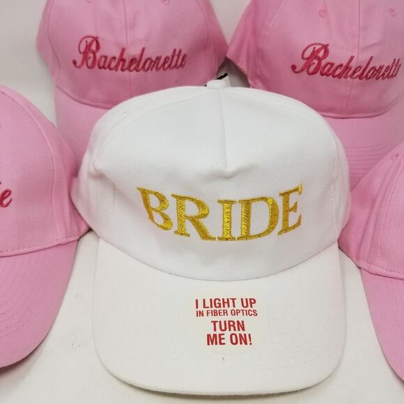 Bridal NEW Bachelorette‎ Party Ball Caps Set 4 +1 Comfortable Bride Cap One Size main image 6
